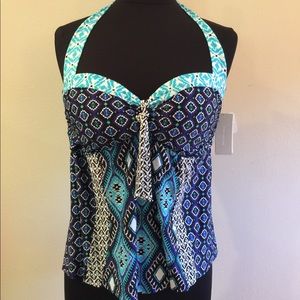 NWT Kenneth Cole Reaction Swim Tankini Top - 1X